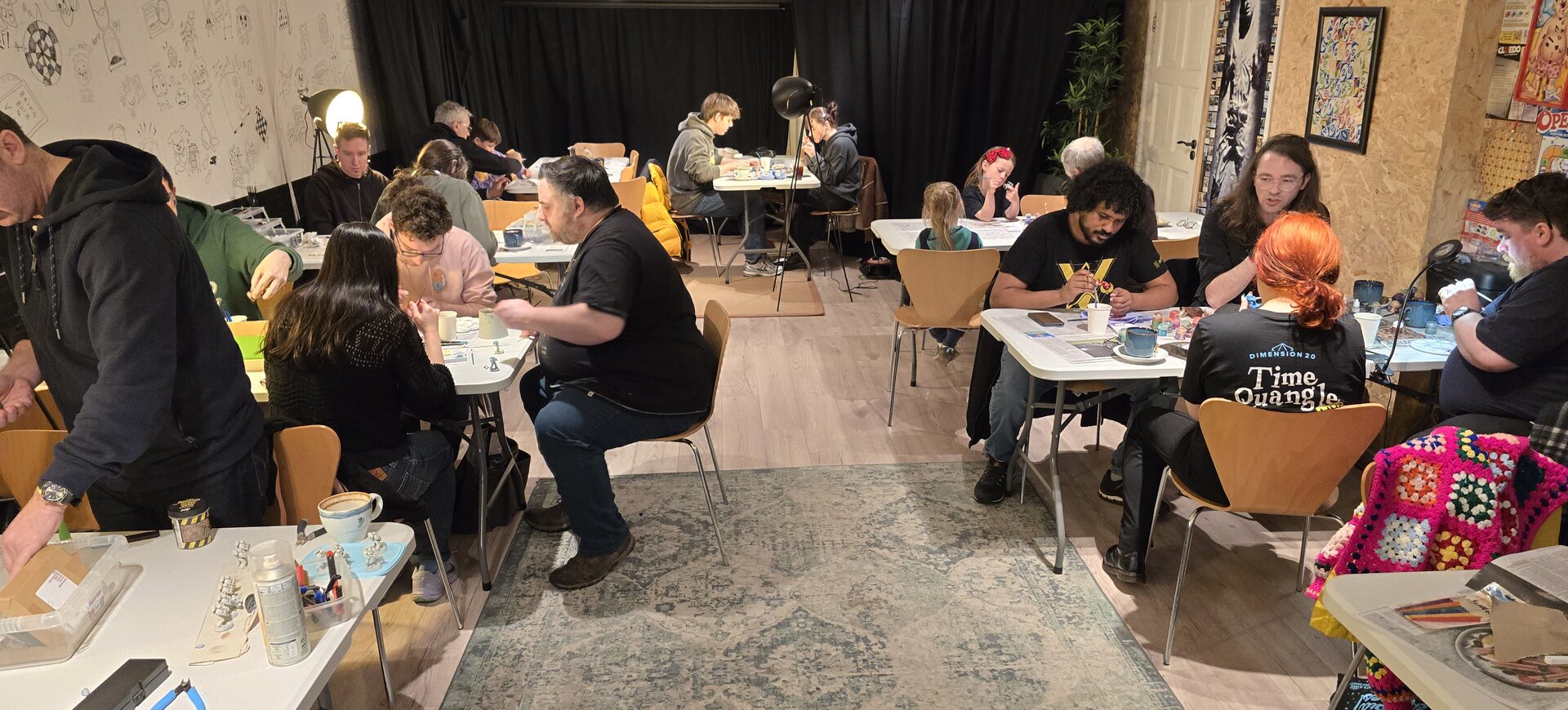 A full house at the Board & Brewed Community Painting night